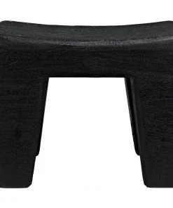 Noir Sumo Stool, Black Burnt Benches, Ottomans & Poufs