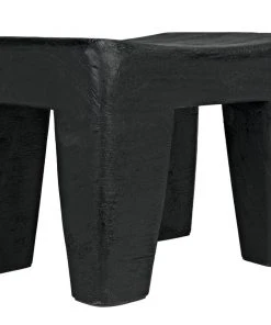 Noir Sumo Stool, Black Burnt Benches, Ottomans & Poufs