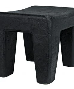 Noir Sumo Stool, Black Burnt Benches, Ottomans & Poufs