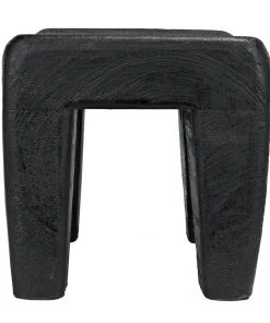 Noir Sumo Stool, Black Burnt Benches, Ottomans & Poufs