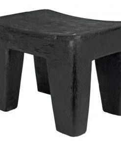 Noir Sumo Stool, Black Burnt Benches, Ottomans & Poufs