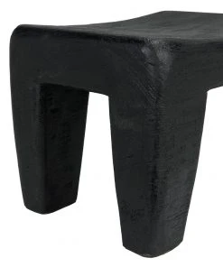 Noir Sumo Stool, Black Burnt Benches, Ottomans & Poufs