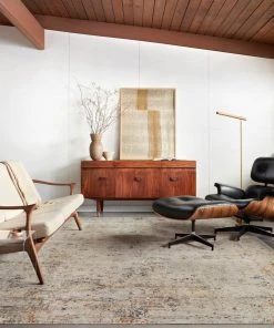 Loloi Axel Power Loomed Silver / Spice Rug RUGS