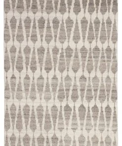 RUGS Jaipur Living Sabot Hand-Knotted Geometric Ivory/ Light Gray Area Rug