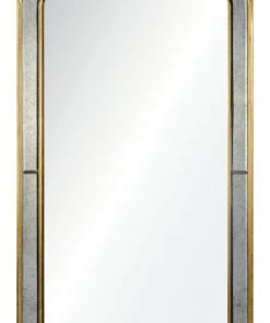 DECOR Barclay Butera For Mirror Home Phillipe Burnished Gold Leaf Mirror