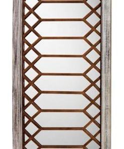 Jamie Young Lucille Mirror In Antique Grey Wood