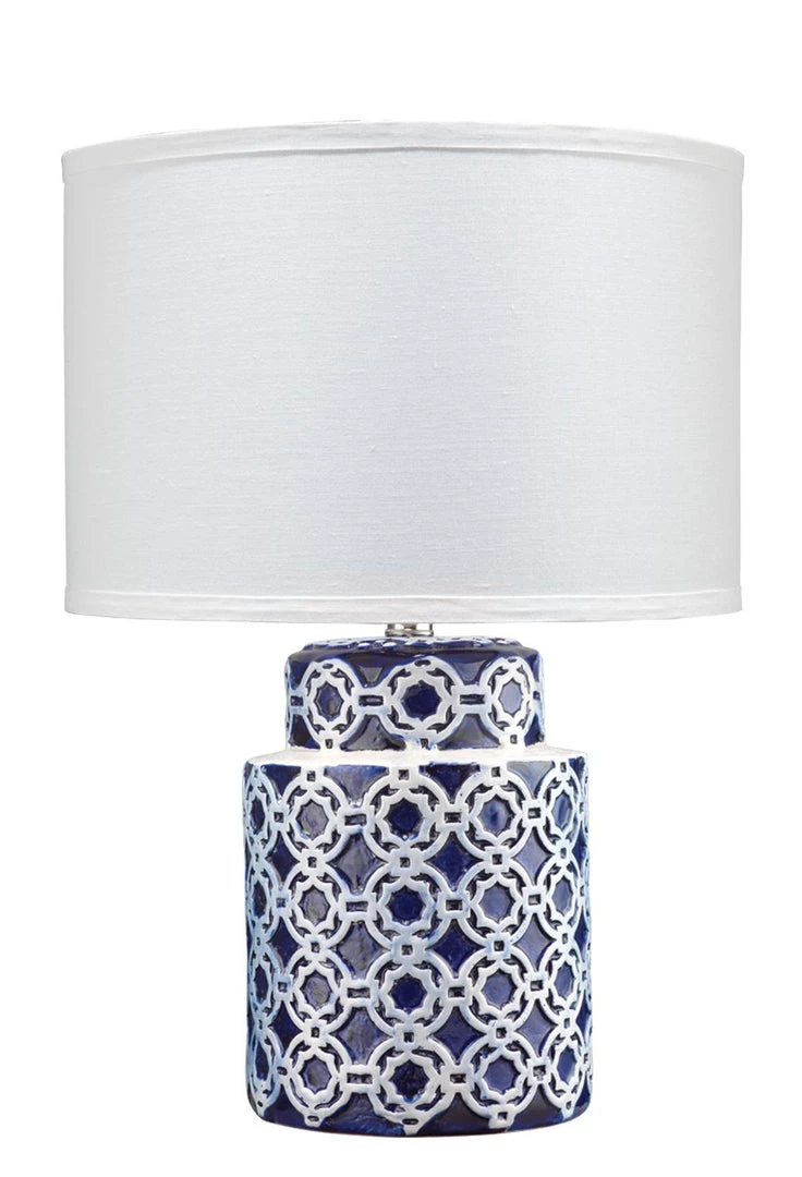 Jamie Young Marina Table Lamp In Blue & White Ceramic 3 Jamie Young Marina Table Lamp In Blue & White Ceramic