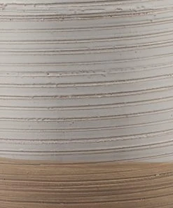 Jamie Young Ashwell Table Lamp In White/Natural Ceramic