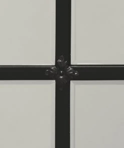 Jamie Young Harlem Mirror In Black Metal & Beveled Glass