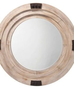 Jamie Young Foreman Mirror In White Washed Wood DECOR