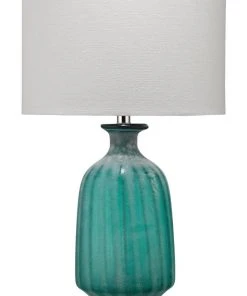 Jamie Young Aqua Frosted Glass Table Lamp With Shade Table Lamps