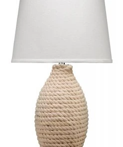 Jamie Young Rope Table Lamp With Tapered Shade Table Lamps