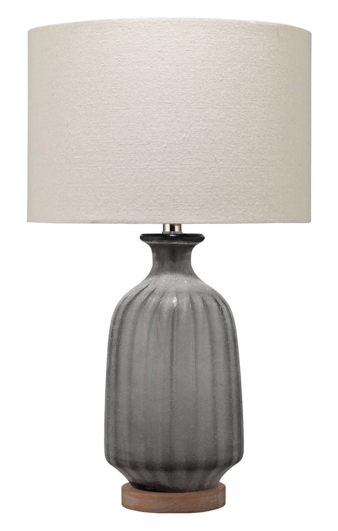 Jamie Young Grey Frosted Glass Table Lamp With Shade 3 Jamie Young Grey Frosted Glass Table Lamp With Shade