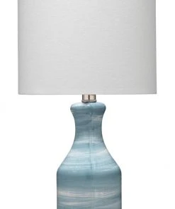 Jamie Young Bungalow Table Lamp With Shade Blue & White Swirl Table Lamps