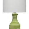Jamie Young Bungalow Table Lamp With Shade Green & White Swirl 1 Jamie Young Bungalow Table Lamp With Shade Green & White Swirl