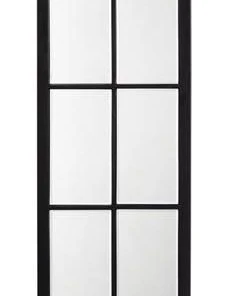 Jamie Young Linear Metal Grid Mirror With Paned Beveled Glass DECOR