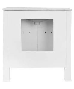 Worlds Away Bath Vanity In Textured White Linen W/ Ant. Brass Hardware, White Marble Top, And Porcelain Sink 9 Worlds Away Bath Vanity In Textured White Linen W/ Ant. Brass Hardware, White Marble Top, And Porcelain Sink