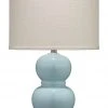 Jamie Young Bubble Ceramic Table Lamp With Drum Shade In Blue Table Lamps 2 Jamie Young Bubble Ceramic Table Lamp With Drum Shade In Blue Table Lamps