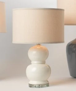 Jamie Young Bubble Ceramic Table Lamp With Drum Shade In Cream Table Lamps 9 Jamie Young Bubble Ceramic Table Lamp With Drum Shade In Cream Table Lamps
