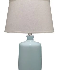 Jamie Young Light Blue Milk Jug Table Lamp With Tapered Shade Table Lamps
