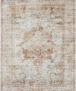 Loloi Bonney Power Loomed Ivory / Sunset Rug