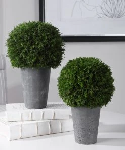 DECOR Uttermost Cypress Globes, S/2