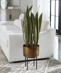 DECOR Uttermost Fasita Brass Planter 2 Cartons