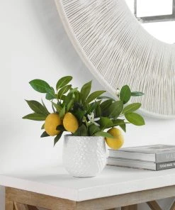 Uttermost Positano Lemon In White Pot
