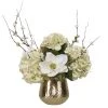 Uttermost Seabrook Floral Bouquet In Gold Vase