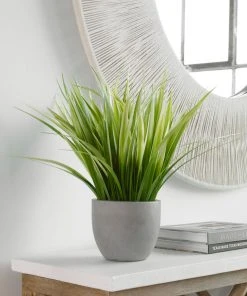 DECOR Uttermost Dracaena Grass In Gray Planter
