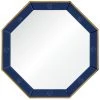 Bunny Williams For Mirror Home Octagonal Blue Mirror & Polished Brass Mirror DECOR