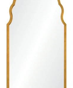 DECOR Bunny Williams For Mirror Home Distressed Gold Leaf Iron Mirror