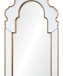 DECOR Bunny Williams For Mirror Home Distressed Gold Leaf Mirror Framed Mirror