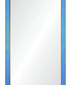 Bunny Williams For Mirror Home Gold Speckle & Blue Mirror