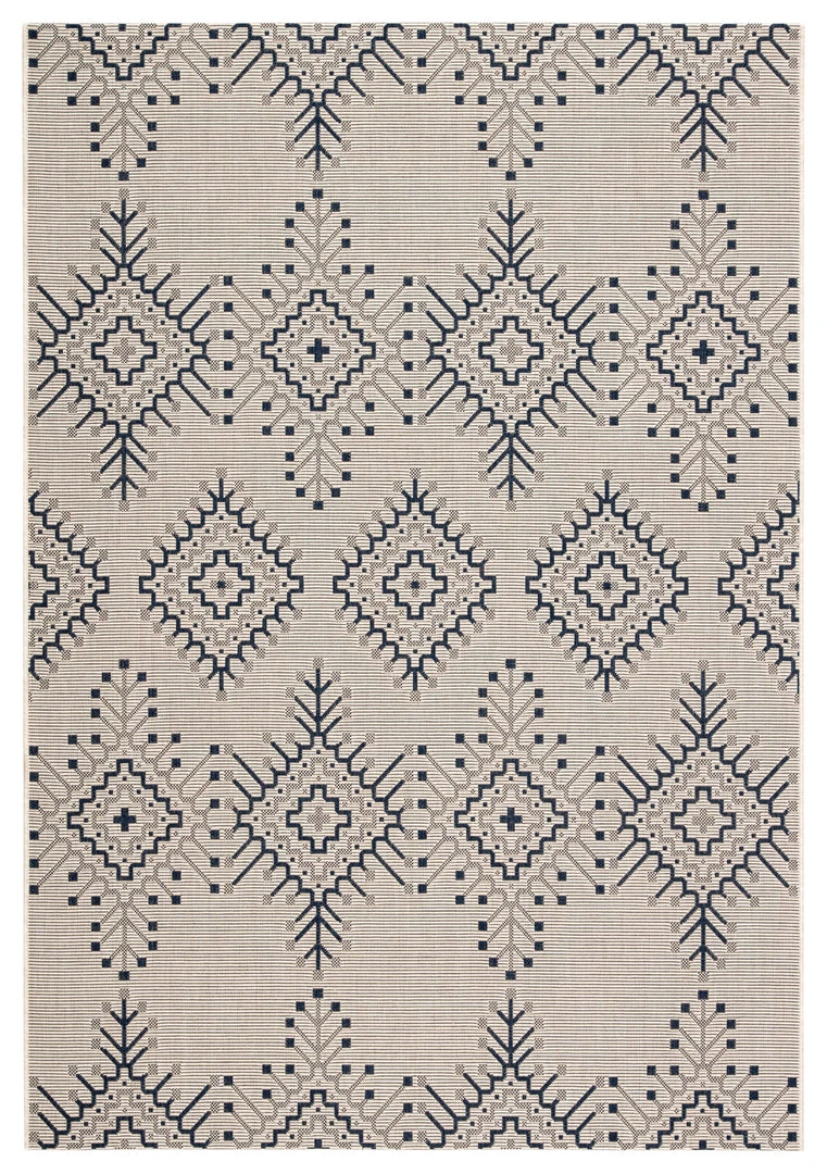 Jaipur Living Compass Indoor/ Outdoor Tribal Ivory/ Blue Area Rug 3 Jaipur Living Compass Indoor/ Outdoor Tribal Ivory/ Blue Area Rug