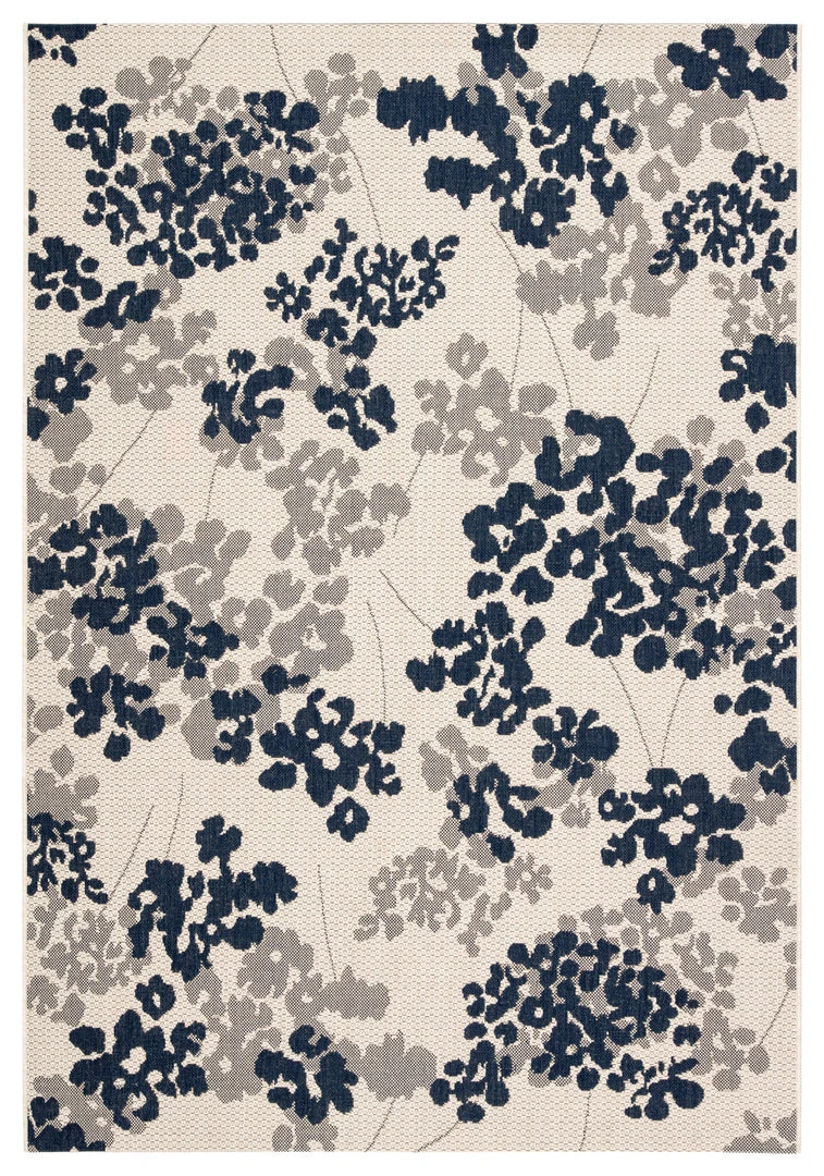 Jaipur Living Mariner Indoor/ Outdoor Floral Blue/ Gray Area Rug RUGS 3 Jaipur Living Mariner Indoor/ Outdoor Floral Blue/ Gray Area Rug RUGS