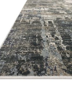 Loloi Cascade Power Loomed Ivory / Charcoal Rug