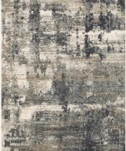 Loloi Cascade Power Loomed Ivory / Charcoal Rug