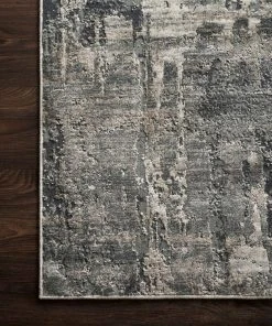 Loloi Cascade Power Loomed Ivory / Charcoal Rug