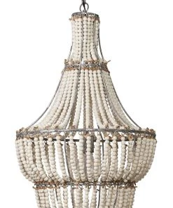 All Lighting Jamie Young Blanca Chandelier In White Beads