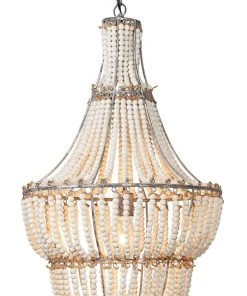 All Lighting Jamie Young Blanca Chandelier In White Beads
