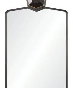 Celerie Kemble For Mirror Home Black Nickel & Gold Leaf Mirror DECOR