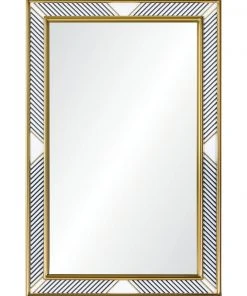 Celerie Kemble For Mirror Home Burnished Bass & Matte Black Mirror