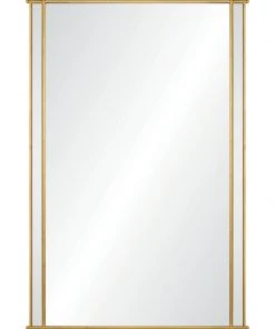 DECOR Celerie Kemble For Mirror Home Burnished Gold Leaf Mirror Framed Mirror