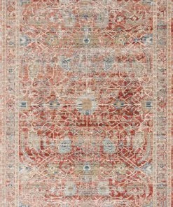 Loloi Claire Power Loomed Red / Ivory Rug