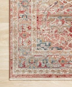 Loloi Claire Power Loomed Red / Ivory Rug