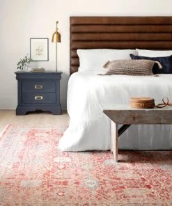 Loloi Claire Power Loomed Red / Ivory Rug