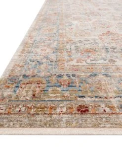 Loloi Claire Power Loomed Ivory / Ocean Rug