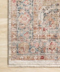 Loloi Claire Power Loomed Ivory / Ocean Rug