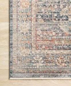 Loloi Claire Power Loomed Blue / Sunset Rug RUGS 7 Loloi Claire Power Loomed Blue / Sunset Rug RUGS